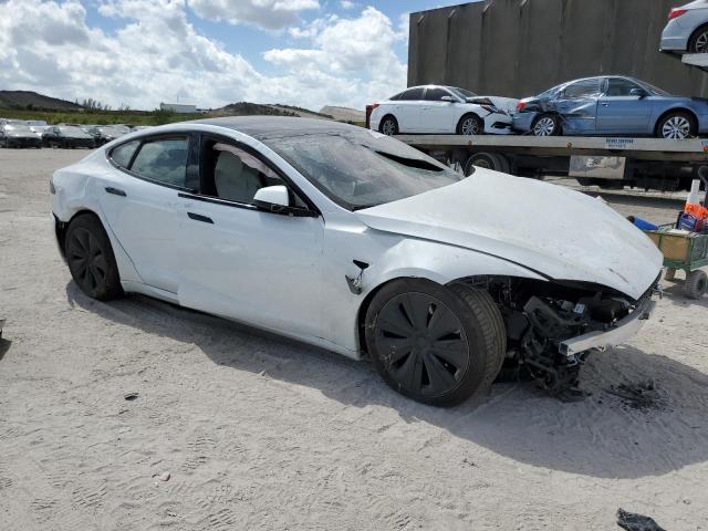 5YJSA1E57NF475041 - 2022 TESLA MODEL S Սպիտակ լուսանկար 4