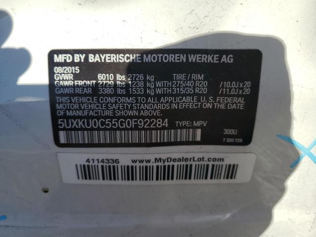 5UXKU0C55G0F92284 - 2016 BMW X6 SDRIVE35I WHITE photo 13