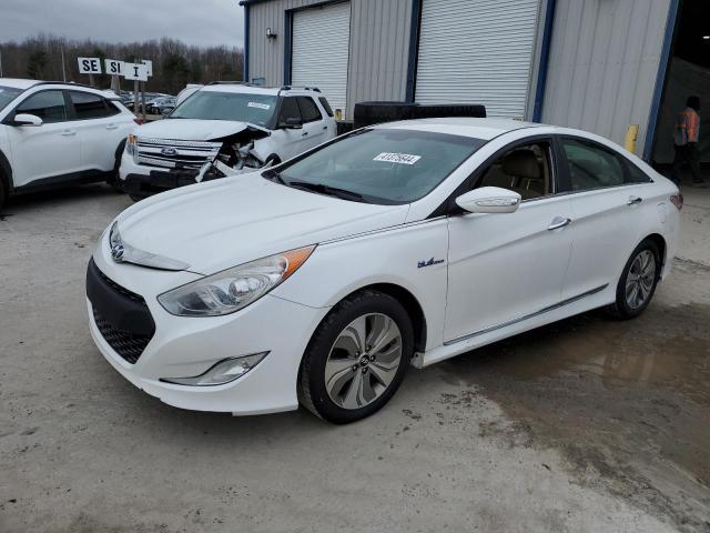 KMHEC4A43DA092643 - 2013 HYUNDAI SONATA HYBRID WHITE photo 2