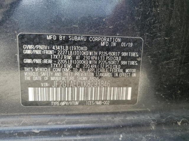 JF2GTAECXK8293846 - 2019 SUBARU CROSSTREK PREMIUM 灰色 照片 13