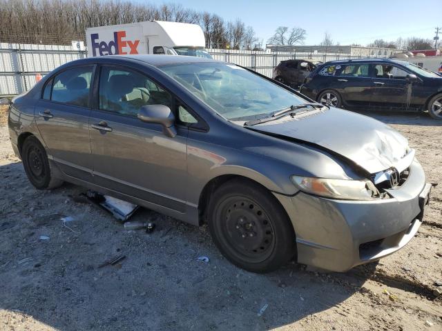 2HGFA16589H308981 - 2009 HONDA CIVIC LX GRAY photo 4