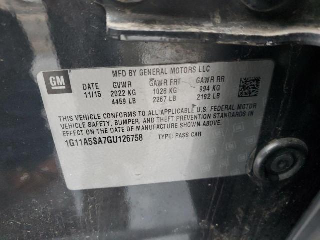 1G11A5SA7GU126758 - 2016 CHEVROLET MALIBU LIM LS 石墨色 照片 13