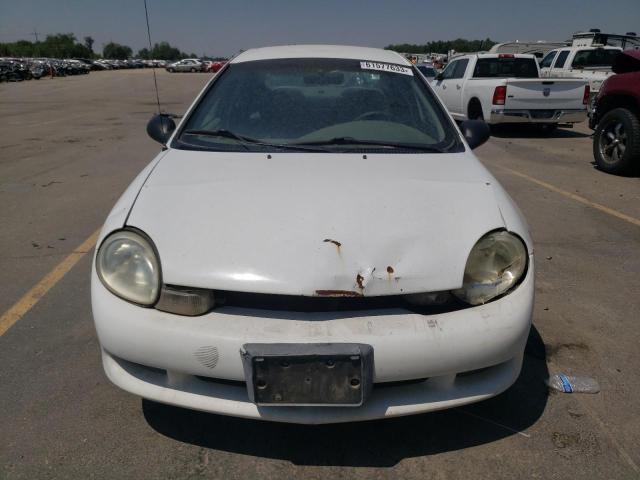 1B3ES46C2YD765600 - 2000 DODGE NEON BASE WHITE photo 5