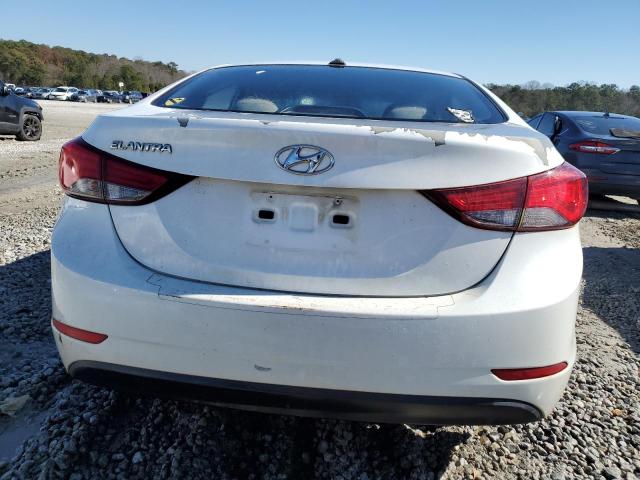 5NPDH4AE6GH711193 - 2016 HYUNDAI ELANTRA SE WHITE photo 6