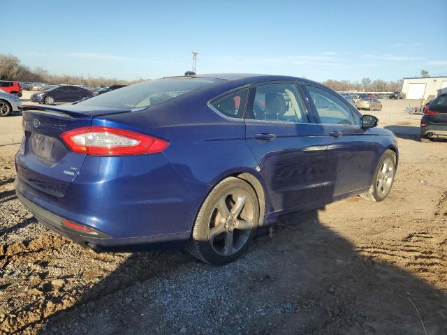 3FA6P0HD0ER141774 - 2014 FORD FUSION SE BLUE photo 3