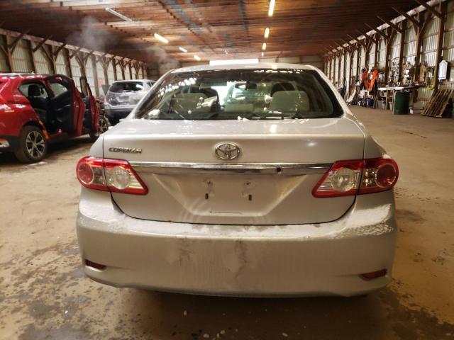 2T1BU4EE5CC885380 - 2012 TOYOTA COROLLA BASE SILVER photo 6