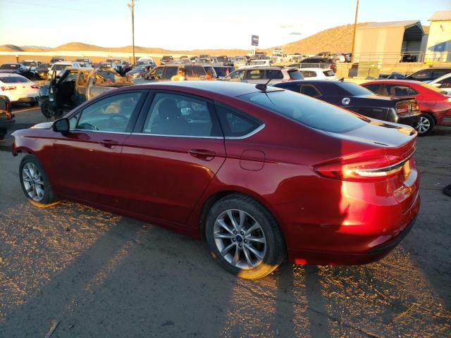 3FA6P0H72HR283672 - 2017 FORD FUSION SE RED photo 2