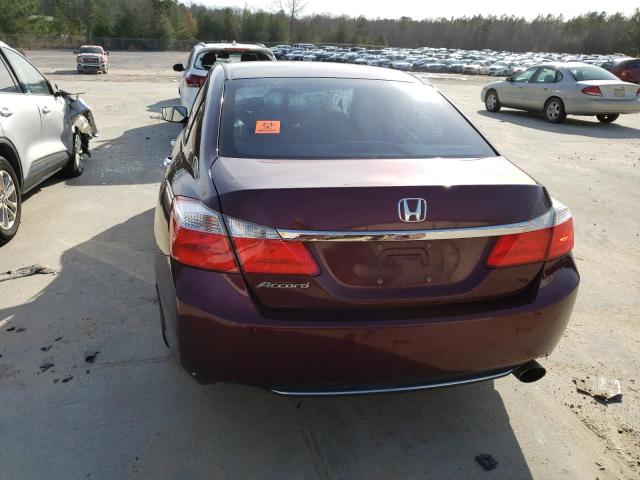 1HGCR2F34DA112575 - 2013 HONDA ACCORD LX BURGUNDY photo 6