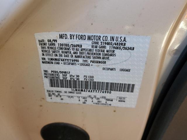 1LNHM87AXYY776990 - 2000 LINCOLN LS Krem foto 12