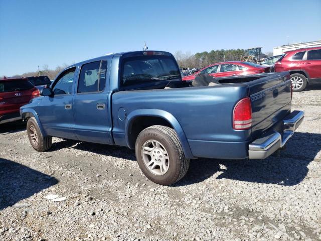 1D7HL48K04S500540 - 2004 DODGE DAKOTA QUAD SLT BLUE photo 2