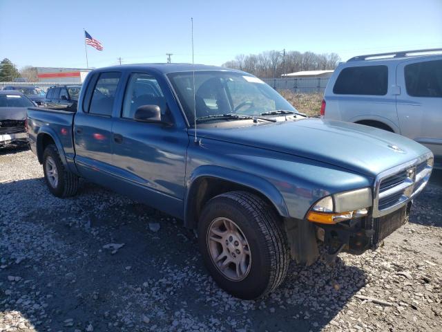 1D7HL48K04S500540 - 2004 DODGE DAKOTA QUAD SLT BLUE photo 4