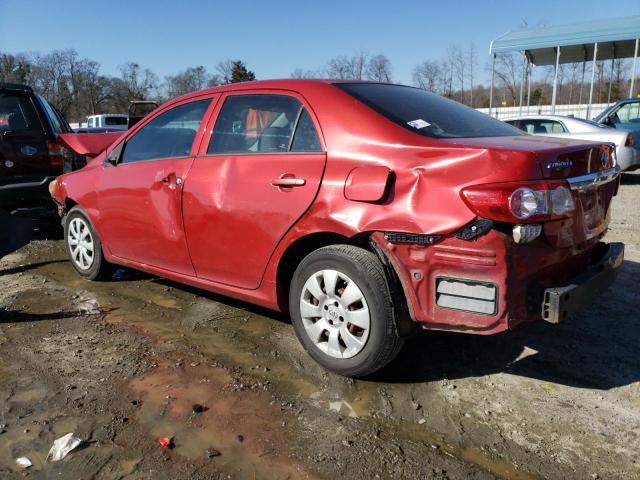 5YFBU4EE2CP035108 - 2012 TOYOTA COROLLA BASE RED photo 2