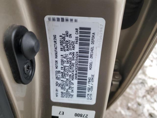 1NXBU40E29Z054224 - 2009 TOYOTA COROLLA BASE GOLD photo 13