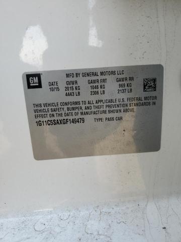 1G11C5SAXGF149479 - 2016 CHEVROLET MALIBU LIM LT 白色 照片 12