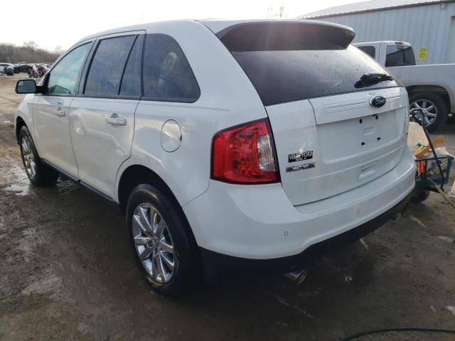 2FMDK3JC0DBA21503 - 2013 FORD EDGE SEL WHITE photo 2