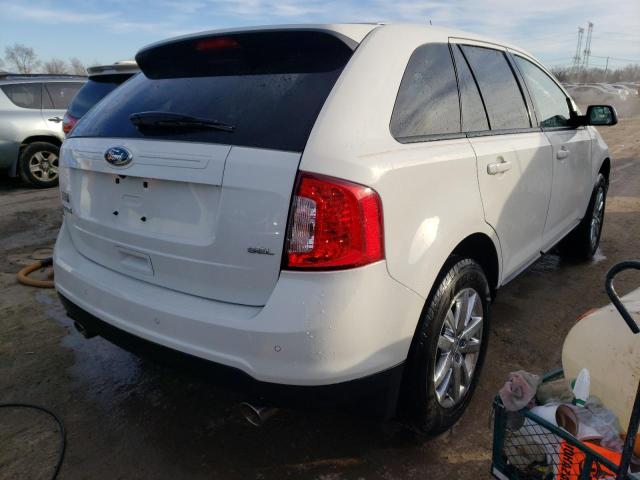 2FMDK3JC0DBA21503 - 2013 FORD EDGE SEL WHITE photo 3