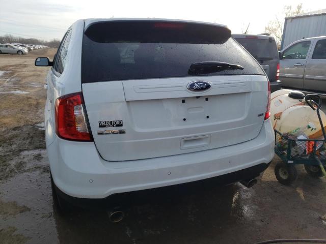 2FMDK3JC0DBA21503 - 2013 FORD EDGE SEL WHITE photo 6