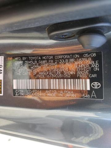 JTKDE167390281052 - 2009 TOYOTA SCION TC GRAY photo 10