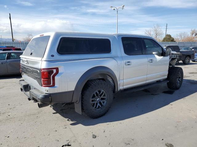 1FTFW1RG1JFD73724 - 2018 FORD F150 RAPTOR SILVER photo 3