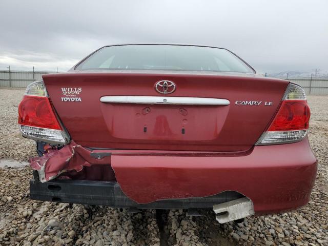 JTDBE32K853034610 - 2005 TOYOTA CAMRY LE RED photo 6