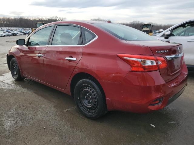 3N1AB7AP2HY361432 - 2017 NISSAN SENTRA S RED photo 2