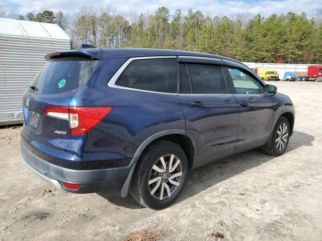 5FNYF6H56KB011707 - 2019 HONDA PILOT EXL BLUE photo 3