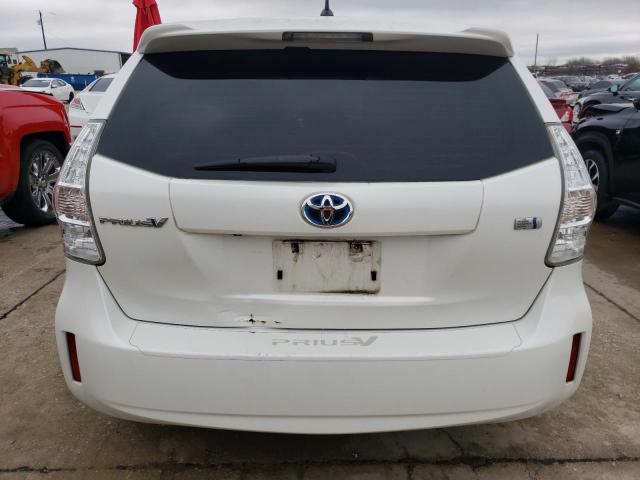 JTDZN3EU6C3085645 - 2012 TOYOTA PRIUS V WHITE photo 6