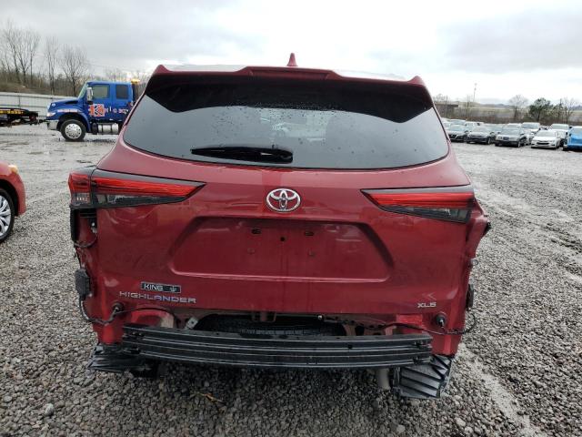 5TDGZRAH6MS521837 - 2021 TOYOTA HIGHLANDER XLE RED photo 6