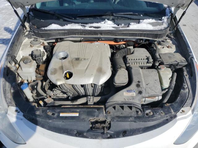 KMHEC4A40BA003947 - 2011 HYUNDAI SONATA HYBRID WHITE photo 11