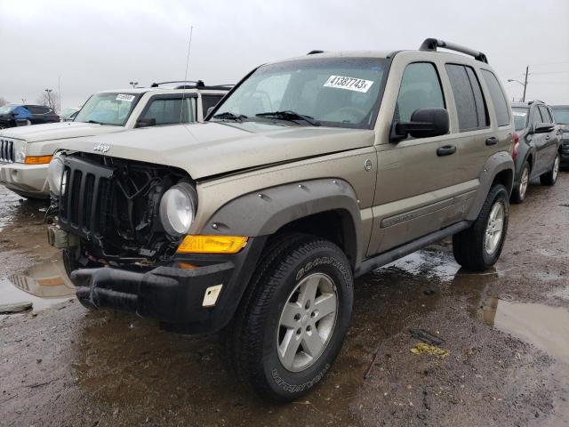 1J4GL38K05W516905 - 2005 JEEP LIBERTY RENEGADE TAN photo 1