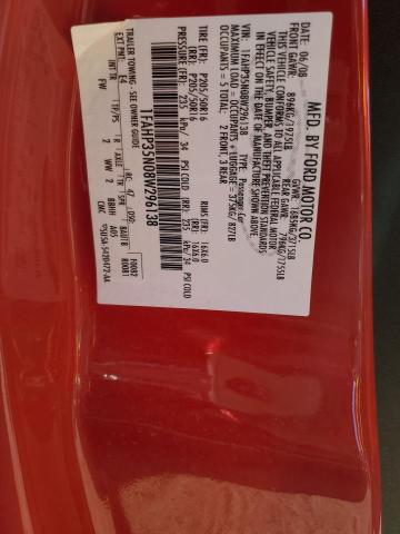 1FAHP35N08W296138 - 2008 FORD FOCUS SE RED photo 12