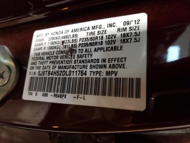 5J8TB4H52DL011764 - 2013 ACURA RDX TECHNOLOGY MAROON photo 14