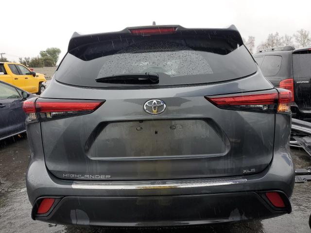 5TDHZRAH0MS063863 - 2021 TOYOTA HIGHLANDER XLE GRAY photo 6