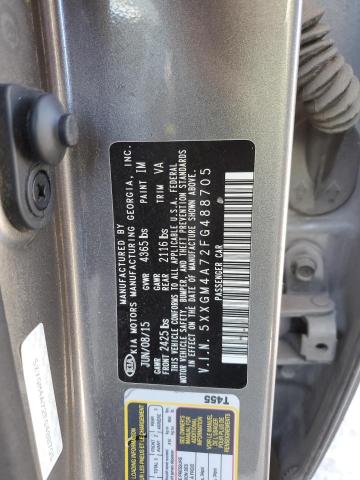 5XXGM4A72FG488705 - 2015 KIA OPTIMA LX SILVER photo 12