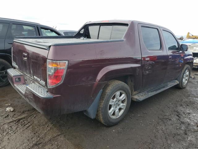 2HJYK16587H524651 - 2007 HONDA RIDGELINE RTL MAROON photo 3