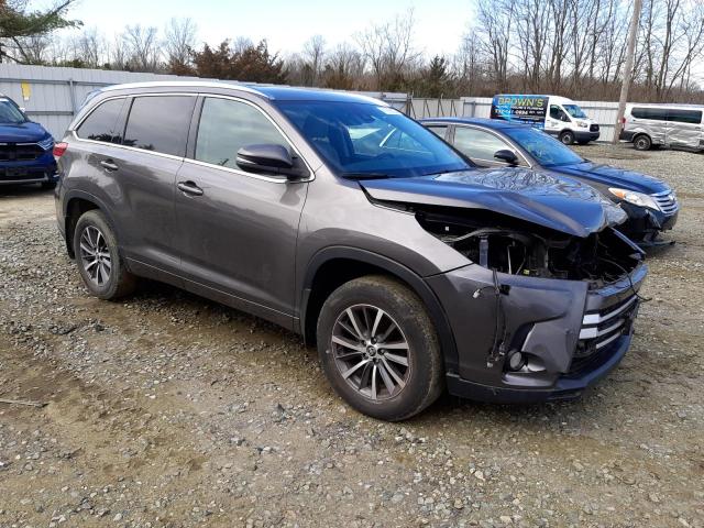 5TDJZRFH7HS508244 - 2017 TOYOTA HIGHLANDER SE GRAY photo 4