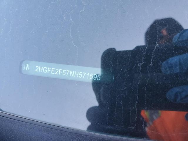 2HGFE2F57NH571595 - 2022 HONDA CIVIC SPORT 蓝色 照片 12