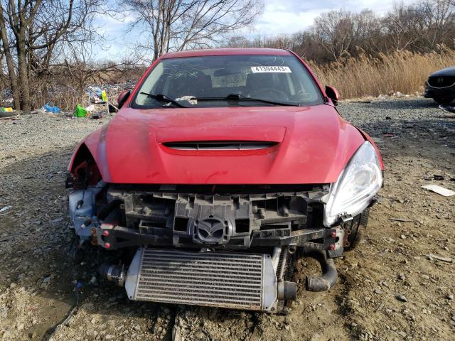 JM1BL1K49B1383651 - 2011 MAZDA SPEED 3 RED photo 5