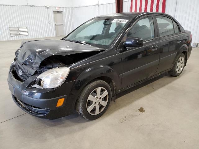 KNADE123186352722 - 2008 KIA RIO BASE BLACK photo 1