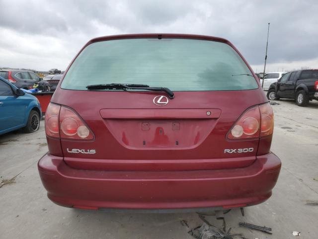 JT6GF10U0X0010888 - 1999 LEXUS RX 300 MAROON photo 6