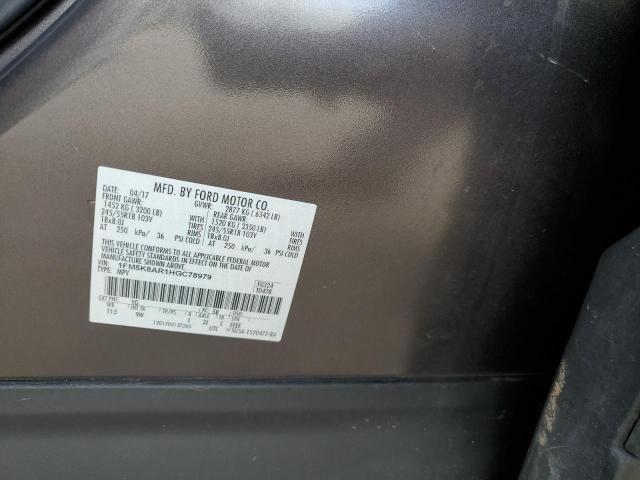 1FM5K8AR1HGC78979 - 2017 FORD EXPLORER POLICE INTERCEPTOR 灰色 照片 12