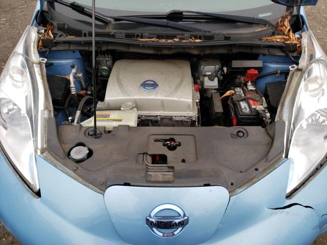 1N4AZ0CP3FC315312 - 2015 NISSAN LEAF S BLUE photo 11