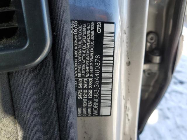 WDBNG83J36A480878 - 2006 MERCEDES-BENZ S 430 4MATIC SILVER photo 12