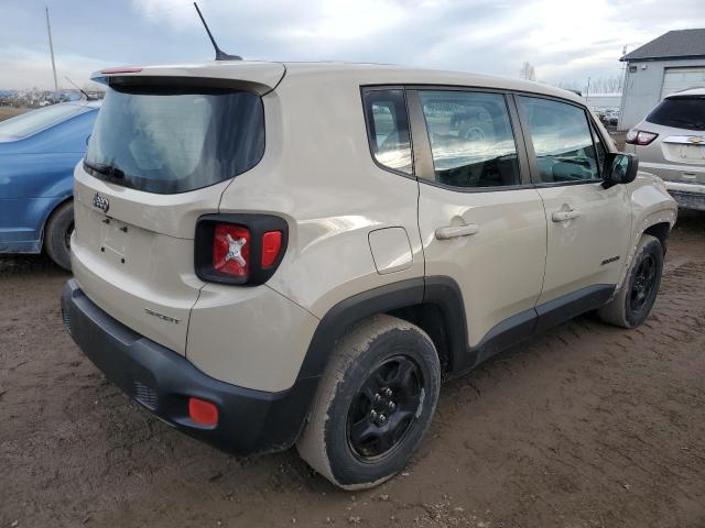 ZACCJAAT8GPD52465 - 2016 JEEP RENEGADE SPORT BEIGE photo 3