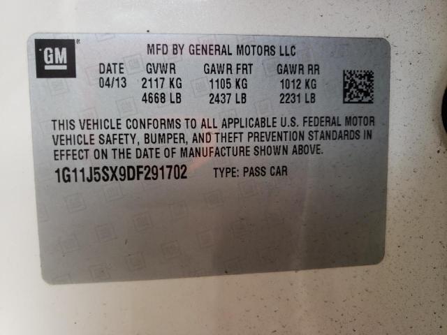 1G11J5SX9DF291702 - 2013 CHEVROLET MALIBU LTZ WHITE photo 12