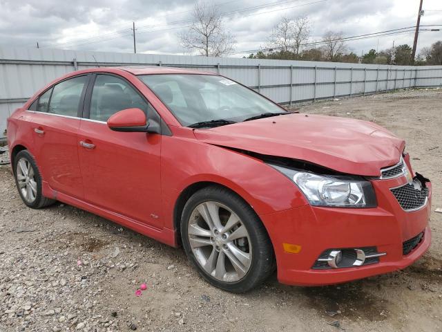 1G1PH5SCXC7329840 - 2012 CHEVROLET CRUZE LTZ RED photo 4