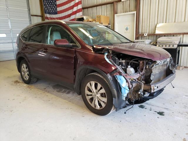 5J6RM4H78EL002633 - 2014 HONDA CR-V EXL BURGUNDY photo 4