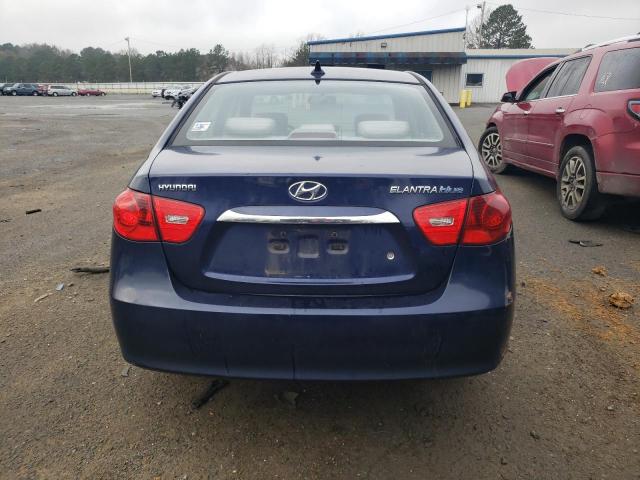 KMHDU4AD8AU837292 - 2010 HYUNDAI ELANTRA BLUE BLUE photo 6