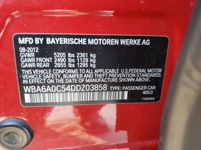 WBA6A0C54DDZ03858 - 2013 BMW 640 I RED photo 13