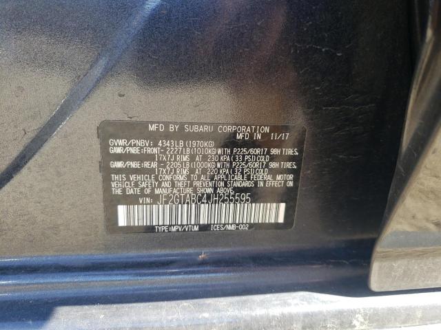 JF2GTABC4JH255595 - 2018 SUBARU CROSSTREK PREMIUM 灰色 照片 12